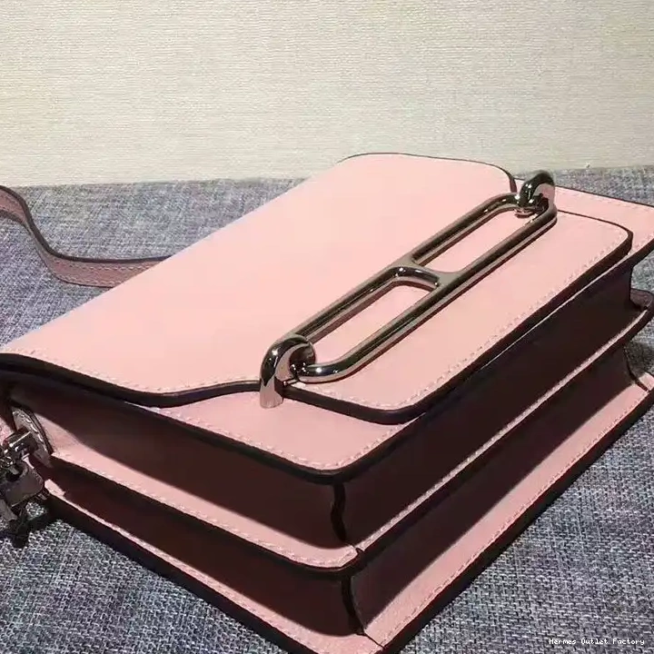 Affordable Pink In Hardware Palladium Roulis Calfskin Bag Leather Hermes 0417